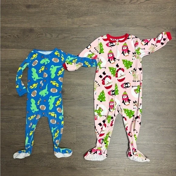 Carter's 2T Blue & 3T Pink Footies GUC, 15% off w 2+ bundle!