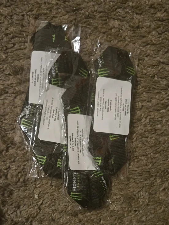Monster Black & Green Neck Keychains