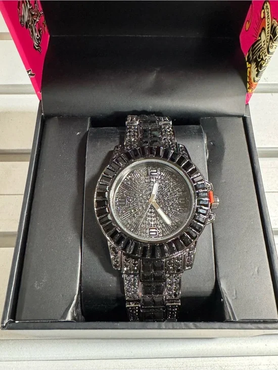 Ed Hardy Women’s Gunmetal Round Watch