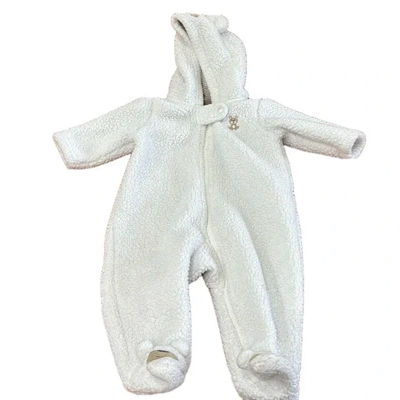 Carters 3 months Baby Hooded Quilted Jumpsuit with hood and little bear feet