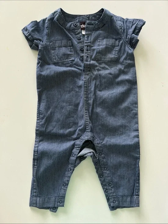 Tea Collection Navy Pinstripe Romper