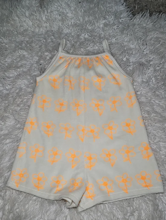 ZARA Cream Toddler Romper with Soft Peach Details