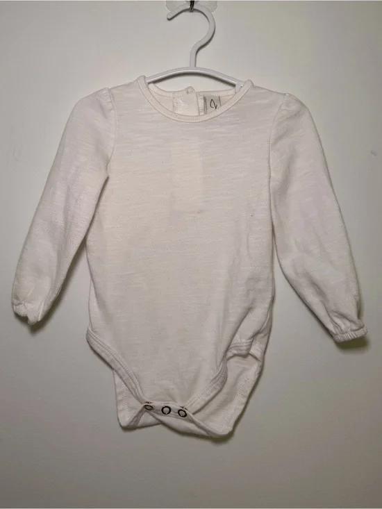 Joie baby girl white long sleeve casual cute bodysuit