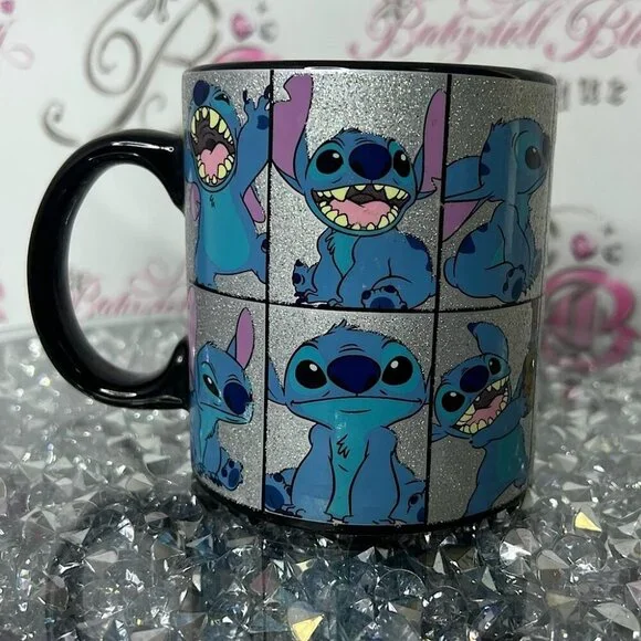 Disney mug cup drinkware drink Stitch Character Mug with Glitter Accents