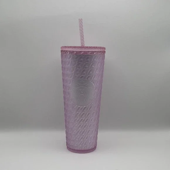 Starbucks Tumbler 24 oz 2024 Light Pink Matte Chainlink Venti Cold Tumbler‎ NEW