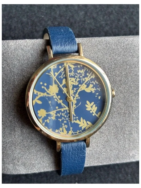 NWOT** Anthropologie LARK London Huxley Leather Watch **Needs Battery