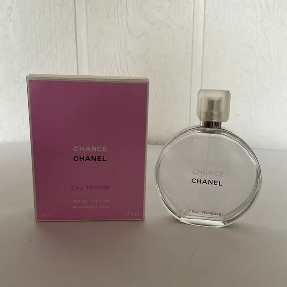 EMPTY CHANEL Chance Eau de Toilette Bottle and Box 3.4 ounce