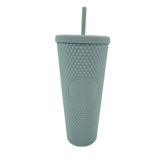 Starbucks 24 oz matte mint green studded Holiday tumbler Venti cold cup 2021 NEW