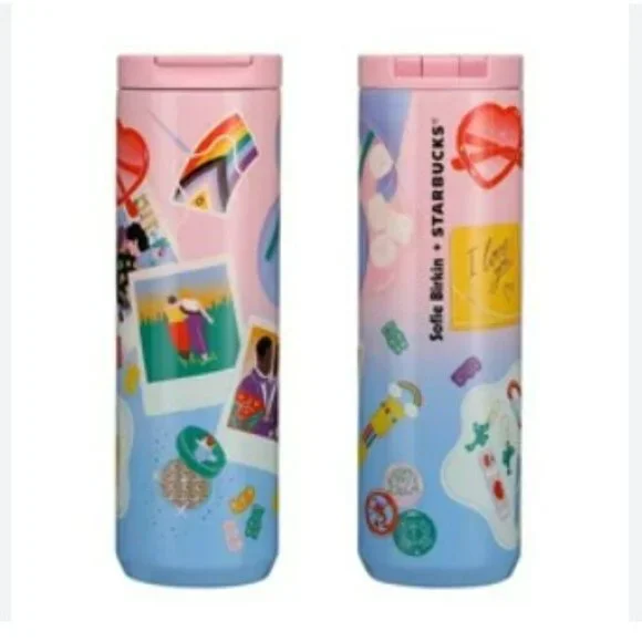 Starbuck Pride Month Exclusive Sofia Birkin Pink Stainless 16 oz Tumbler - NEW‎