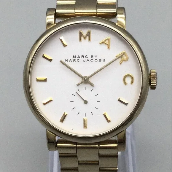 Marc By Marc Jacobs Womens Watch 36mm Gold Tone Bracelet MBM3243