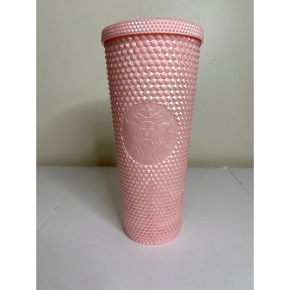 Starbucks‎ Pink Studded Tumbler 24oz Venti Matte Grid Cold Cup with Lid