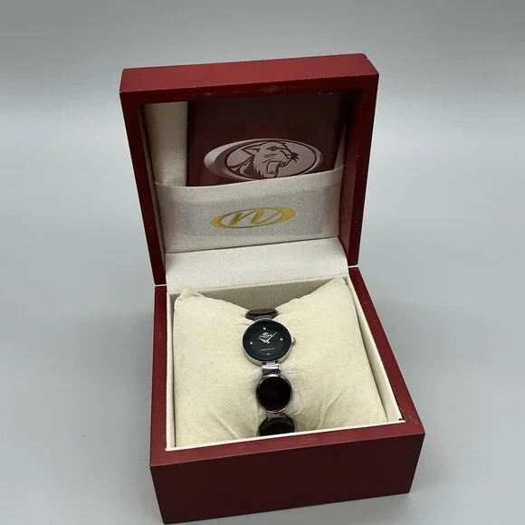 Oniss ON034-L Womens Watch 22mm Black Dial Ceramic Swiss in Box New Battery 6.5