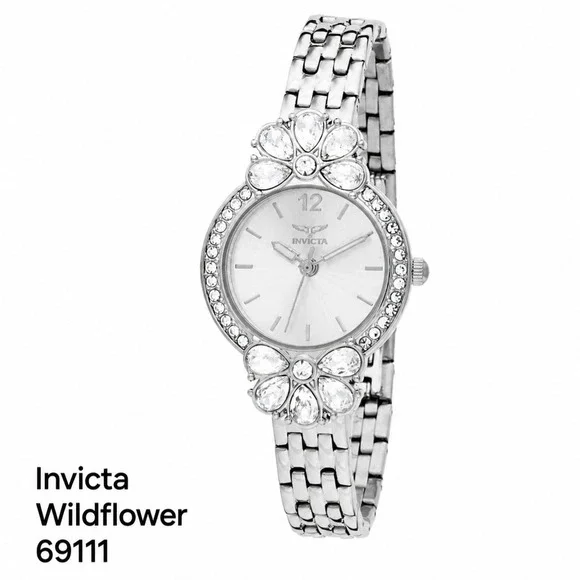 NEW Invicta Wildflower Women's Watch - 30mm, Steel‎ (69111) #0409