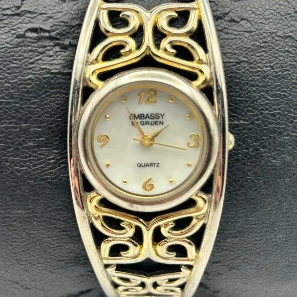 Embassy by Gruen Mother Pearl Women’s Quartz Watch Working