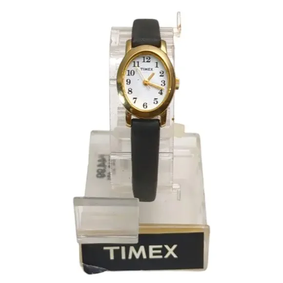 Timex Women's T2M566 Cavatina Black Leather Strap Watch