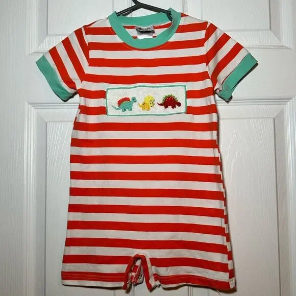 Smock it Like it's Hot Dino Short Romper 3t‎