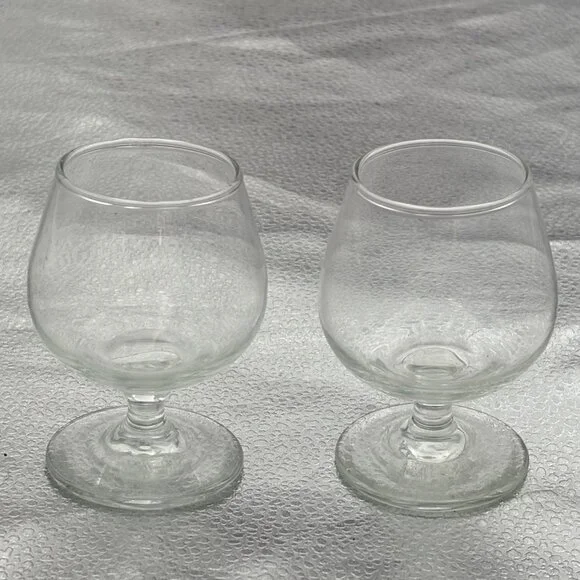 Mini Brandy Snifter‎ Glasses Set Of 2 Clear Cognac Barware 4