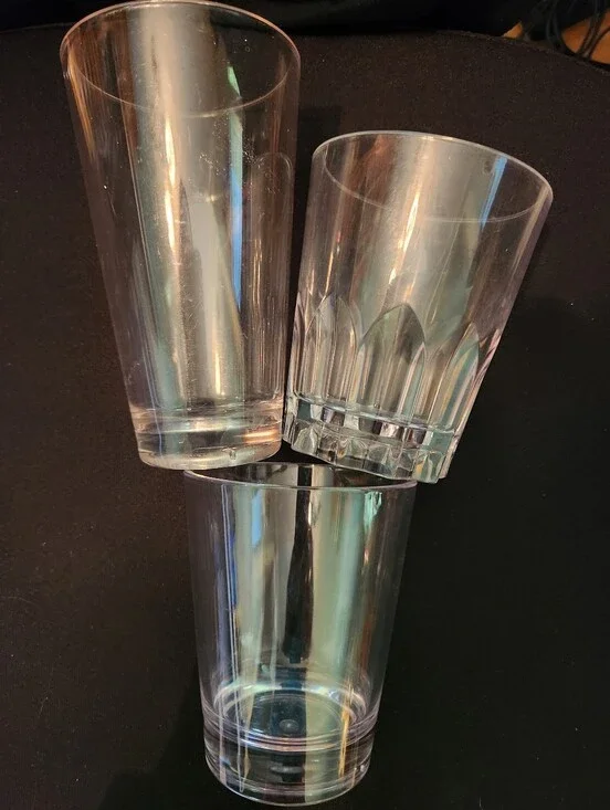 Three Different Size Plastic Cups
