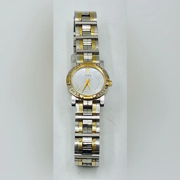 Citizen Eco-Drive Ladies Watch Two-Tone Diamond Accent MOP Dial