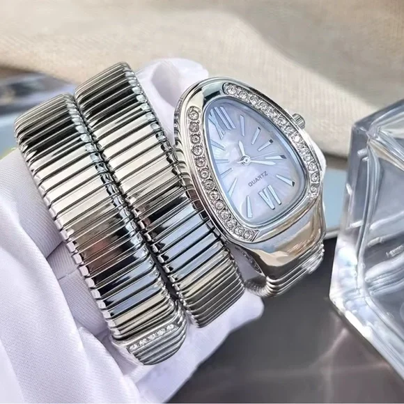 Serpenti Snake Wrap Elegant Silver Women's Watch