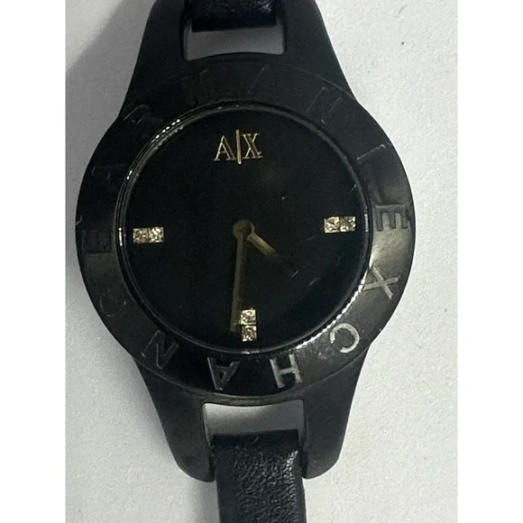 A|X Armani Exchange AX4125 Crystal Accent Women Dial Black Tone‎ Quartz Watch Z