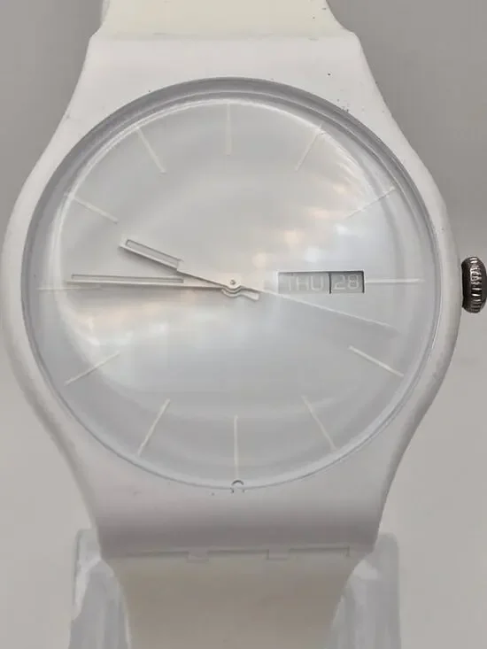 Swatch Random Ghost SUOK111 Clear Jelly Swiss Watch 41mm