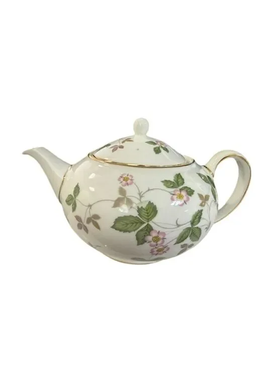 Wedgwood Wild Strawberry Large Teapot - Fine Bone China - England