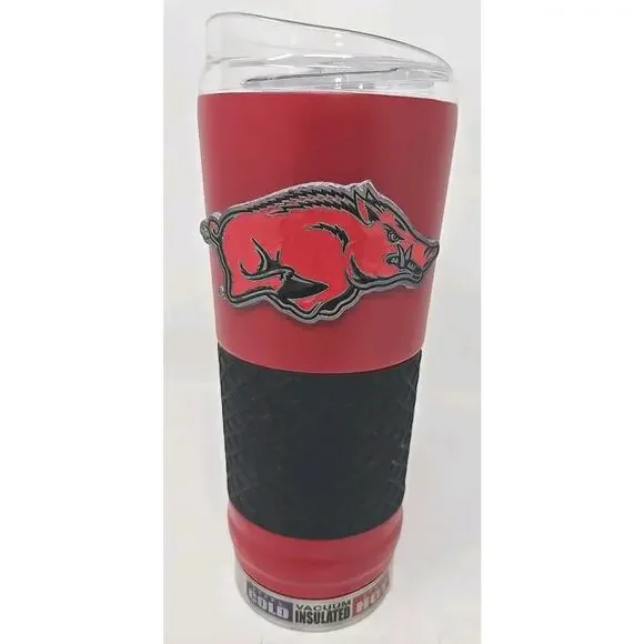 Arkansas Razorbacks Collage Stainless Steel Travel Cup‎ 24oz Clean U273