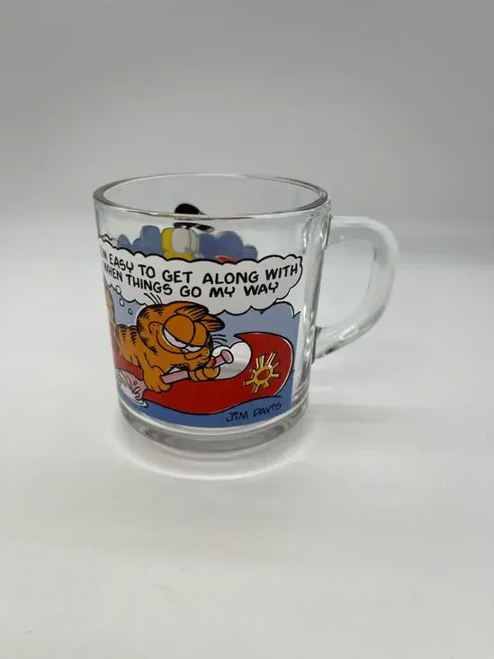 Vintage 1978 McDonalds Glass Cup Garfield & Odie Jim Davis