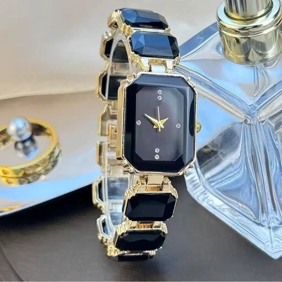Classic Black and Gold Women's Watch