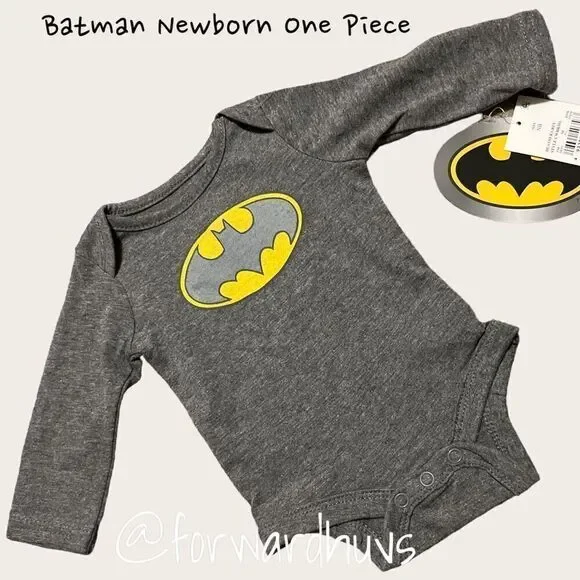 Batman Newborn Long Sleeve Bodysuit Size Newborn