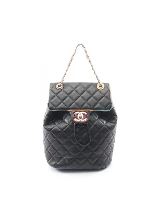 Chanel Backpack Quilted Black Backpackskin