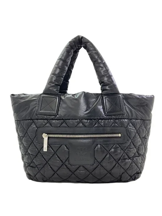 Chanel Cococoon PM Silver Handbag Nylon