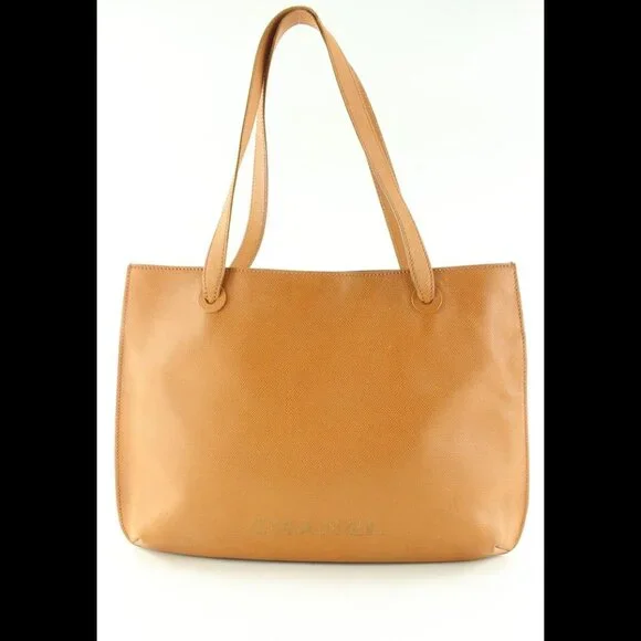 Chanel Sesame Brown Tan Caviar Leather Shoulder Bag Tote 1C0502