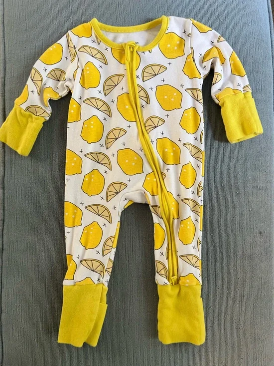 Little Leanbh Lemon Print Kids One-Piece Romper 0-3 months