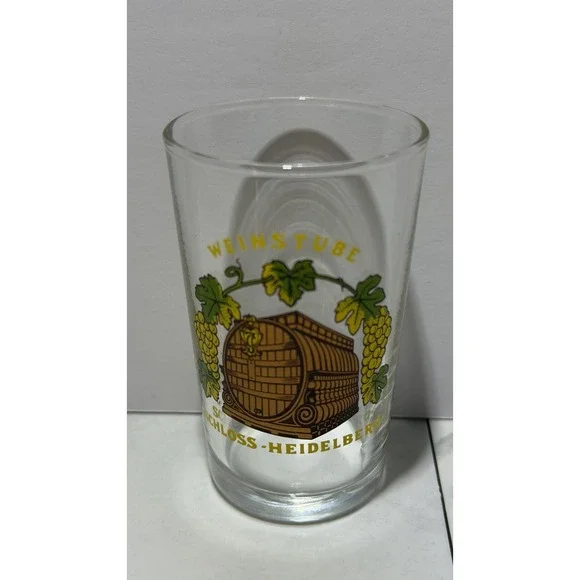 Vintage WEINSTUBE SCHLOSS HEIDELBERG ,1L  Tasting Winery Glass