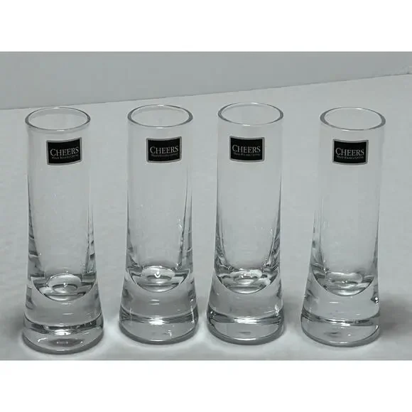 CHEERS MILER ROGASKA CRYSTAL SHOT GLASSES‎ SET OF FOUR