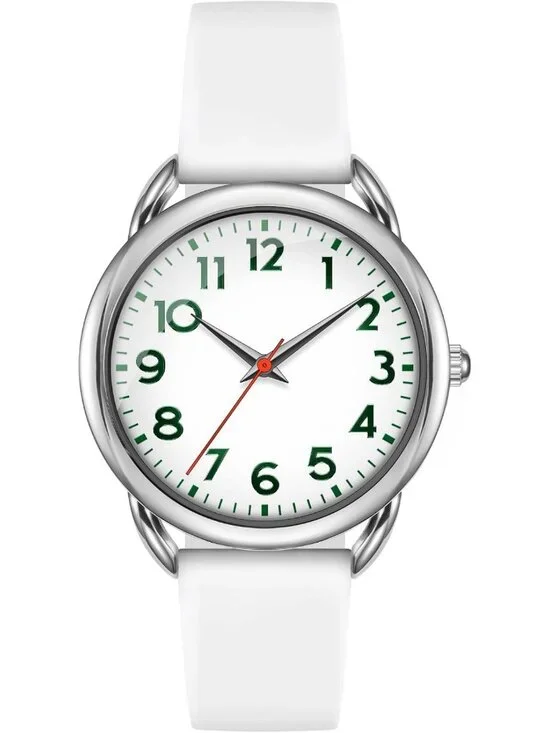Stylish Women's Waterproof Watch with Easy-to-Read Numeral Dial & Silicone Strap