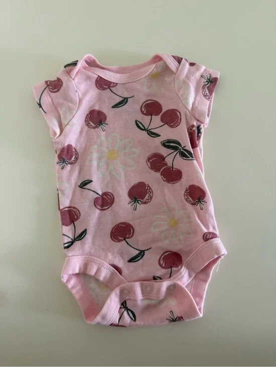 Pink Cherry & Daisy Infant Onesie