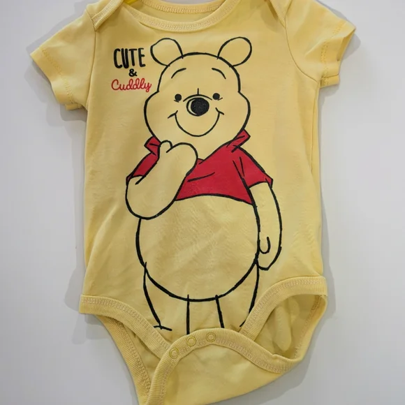 Disney Winnie the Pooh Yellow and Red Bodysuit