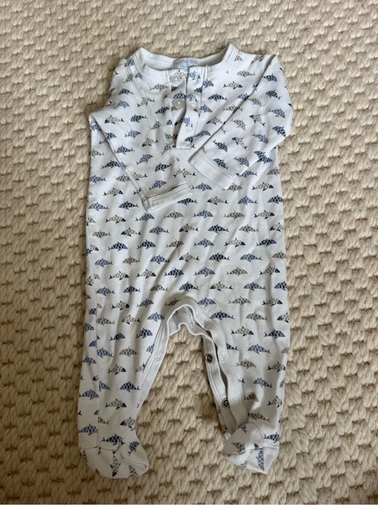 Feather Baby Baby Footed One-Piece 100% Pima cotton
