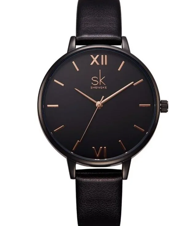 Elegant Women's Watch - Genuine Leather, Simple Design, Business Wristwatch