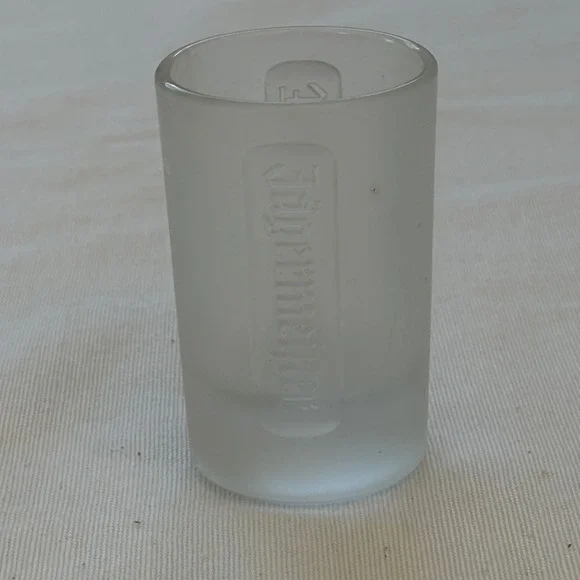 Jägermeister Frosted Shot Glass‎ 1 fl oz Embossed Logo Collectible Barware