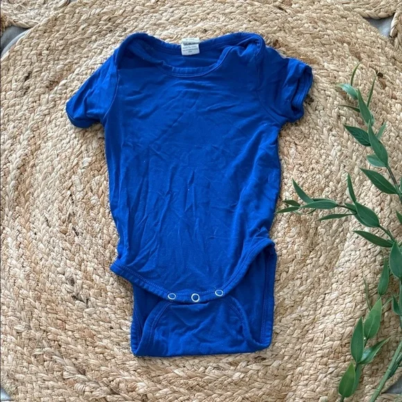 Kate Quinn Electric Blue Bamboo Bodysuit. 0-3mo