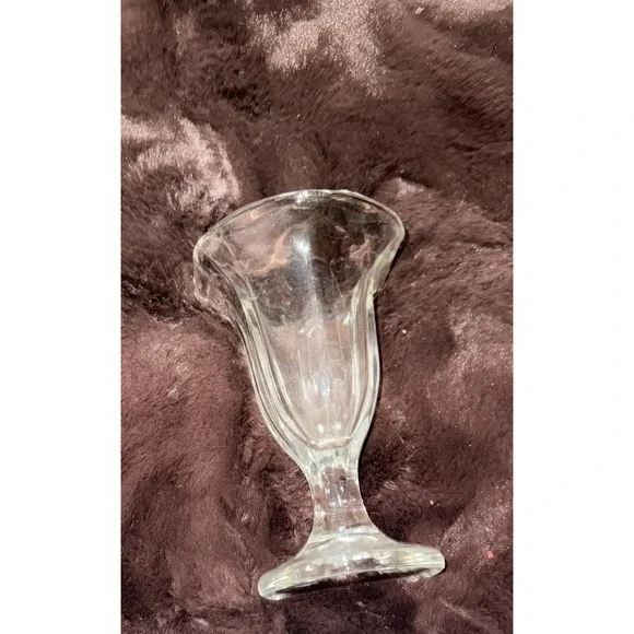 Vintage Soda Fountain glass Ice Cream Sundae Parfait‎ MilkShake Heavy 6 