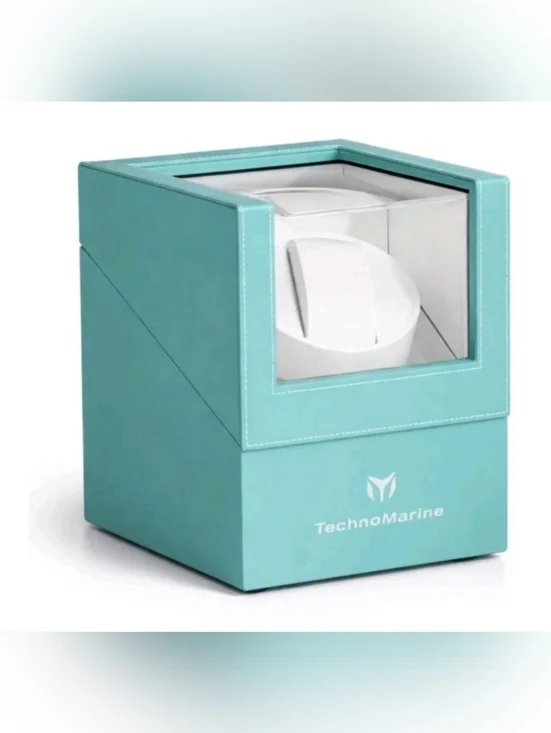 NEW TechnoMarine 1-Slot Automatic Watch Winder, Tiffany Blue TM-PM-023 Men Women