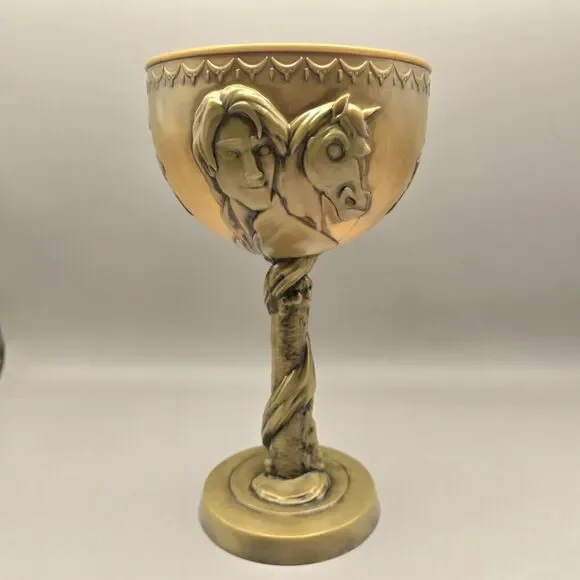 Disney Parks DCL Tangled Goblet Rapunzel Gold Plastic Cup No Lid No‎ Straw
