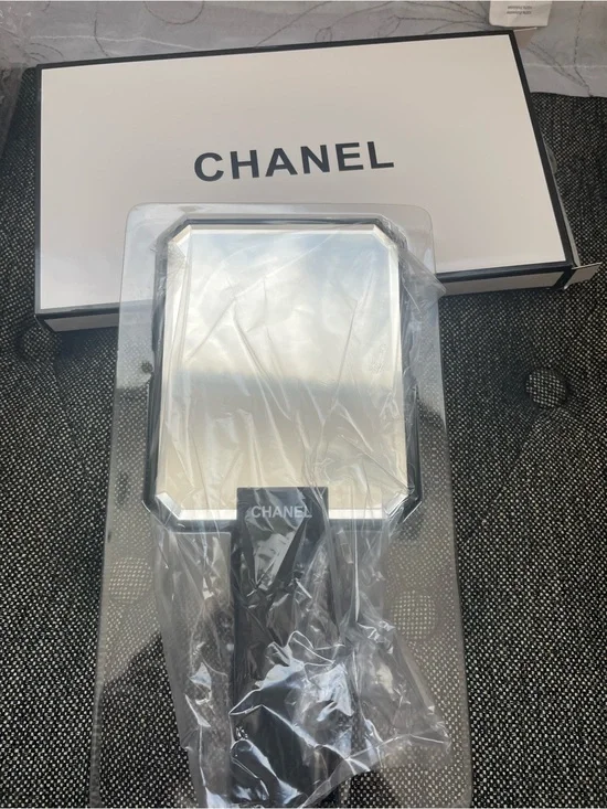 CHANEL Black & Silver Octagonal Hand Mirror GWP from Chanel