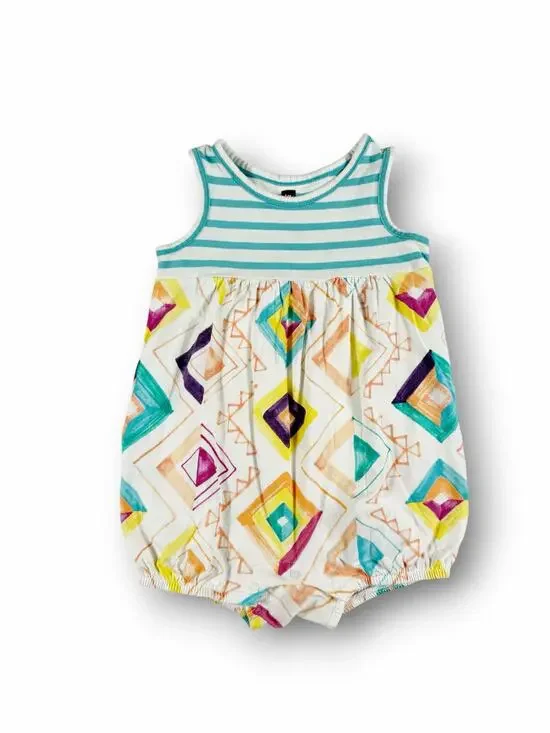 Tea Collection Striped Geometric Bubble Romper Size 18–24 Months