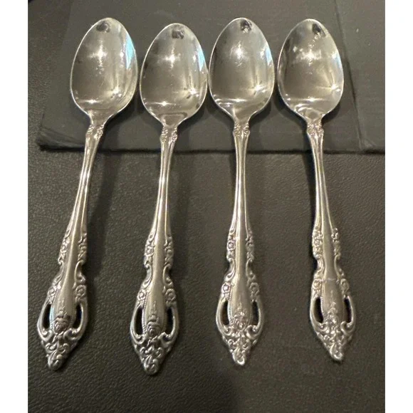 Oneida Brahms Community Teaspoon Spoon Spoons Stainless Steel Set Of 4